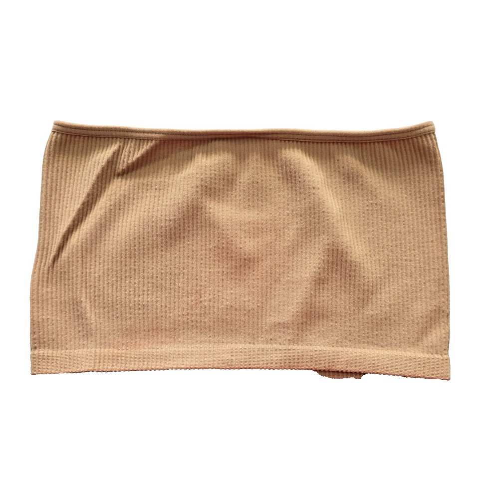 Ribbed Comfort Y2K Bra Top Wireless Pullover Stretch Sleep‎ Zara Brown Tube XS